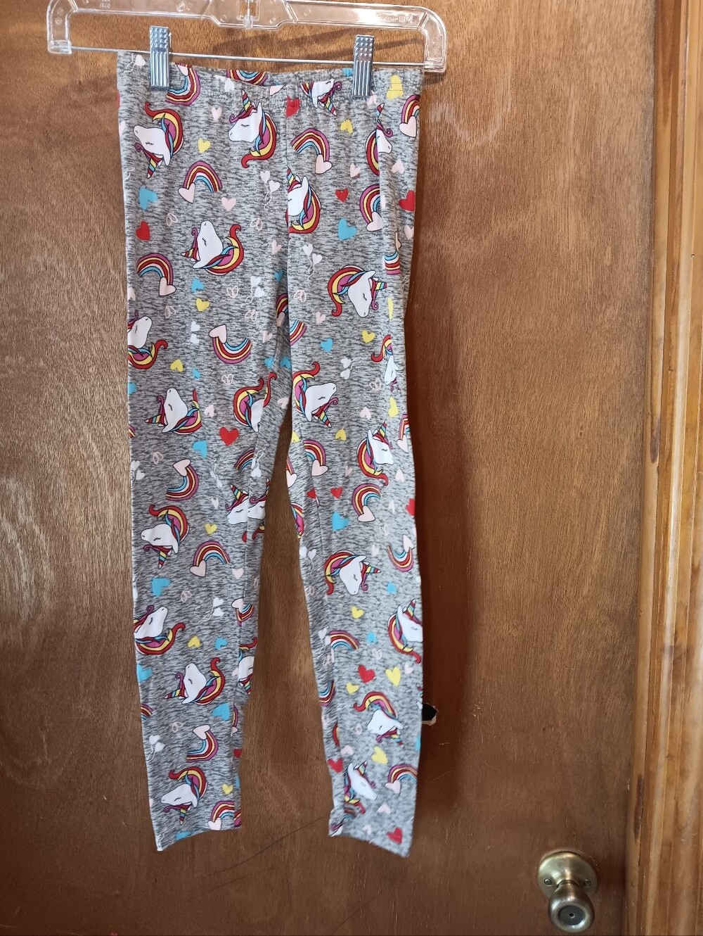 Bobbie Brooks Grey Unicorn & Rainbow Print Leggings